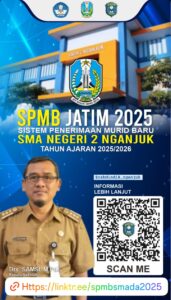 SMA NEGERI 2 NGANJUK MEMBUKA PENDAFTARAN SELEKSI MASUK BERSAMA (SPMB) TAHUN AJARAN 2025/2026